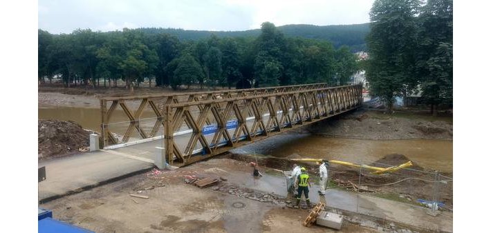 Seit Wochenbeginn fertig: die Behelfsbrücke an der Landgrafenbrücke | Foto: Stadt Bad Neuenahr-Ahrweiler