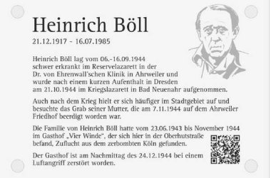 Erinnerungstafel Heinrich Böll