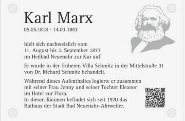 Erinnerungstafel Karl Marx