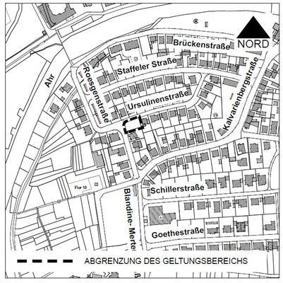  Auszug aus der Flurkarte Gemarkung Ahrweiler, Flur 10 tlw.